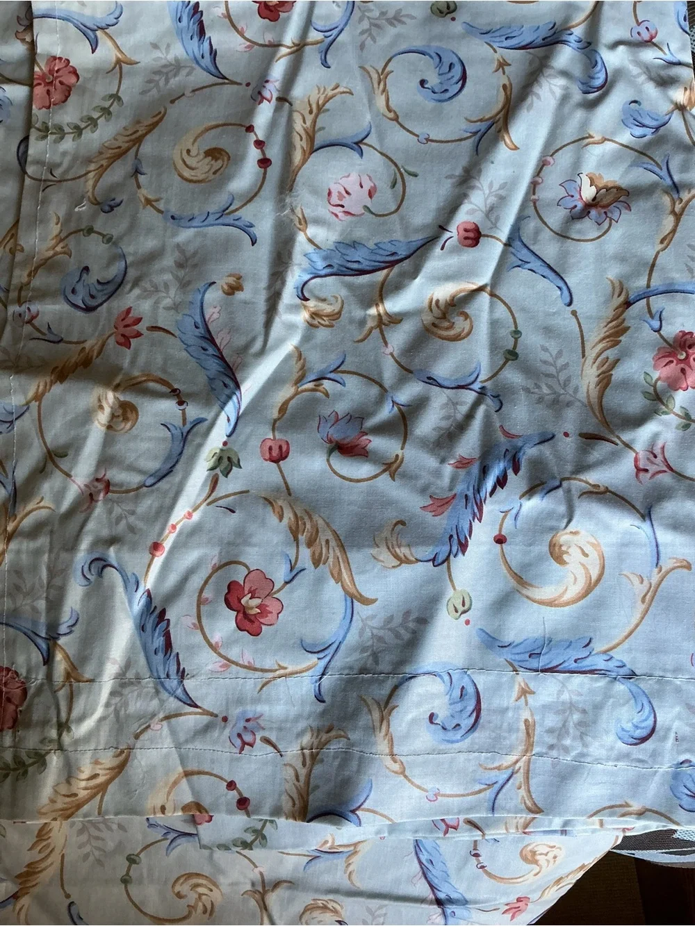 Floral Scroll Print Fabric